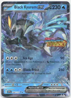 Black Kyurem ex (Surging Sparks Stamped) 048/191 Holo Pokemon NM - Image 1