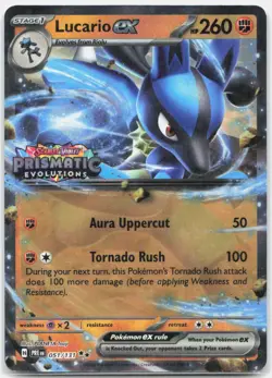 Lucario ex (Prismatic Evolutions Stamp) 051/131 Holo Pokemon NM - Image 1