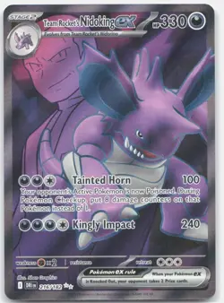 Team Rocket's Nidoking ex 216/182 Ultra Rare Destined Rivals Pokemon Near Mint - Image 1