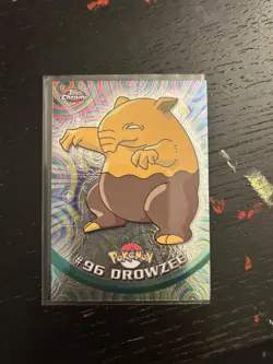 2000 TOPPS Chrome Pokemon Drowzee #96 TV Animation - Series 2 Holo Foil - Image 1
