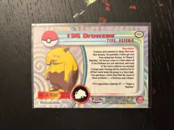 2000 TOPPS Chrome Pokemon Drowzee #96 TV Animation - Series 2 Holo Foil - Image 2