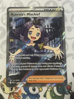 Acerola's Mischief Full Art Trainer Pokemon Mega Evolution 165/132 Near Mint - Image 1