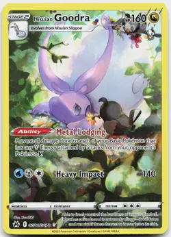 Hisuian Goodra GG21/GG70 Holo Crown Zenith Galarian Gallery Pokemon Holo NM - Image 1