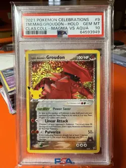 PSA 10 (Gem Mint)Team Magma's Groudon-Holo(Pokemon celebrations)Magma vs Aqua - Image 1