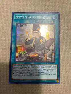Yu-Gi-Oh! recette de poisson (fish recipe) mint super rare 1st ed WISU-EN037 - Image 1