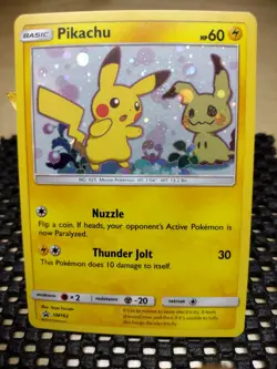 Pokemon SM162 Pikachu & SM163 Mimikyu Sun & Moon Team Up Black Star Promo Set - Image 3