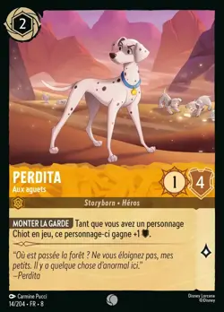 Carte Disney Lorcana Chapitre 8 Perdita - Aux aguets 14/204 Commune en Francais - Image 1