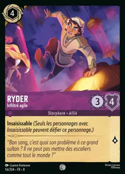 Carte Disney Lorcana Chapitre 8 Ryder - Infiltre agile 56/204 Commune FR - Image 1