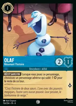 Carte Disney Lorcana Chapitre 8 Olaf - Resumant l'histoire 156/204 Commune FR - Image 1
