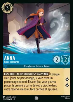 Carte Disney Lorcana Chapitre 8 Anna - Sœur confiante 157/204 Commune FR - Image 1