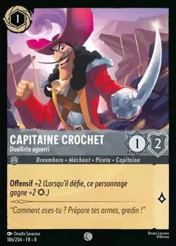Carte Disney Lorcana Chapitre 8 Capitaine Crochet - Duelliste aguerri 186/204 FR - Image 1
