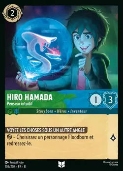 Carte Disney Lorcana Chapitre 8 Hiro Hamada - Penseur intuitif 106/204 FR - Image 1