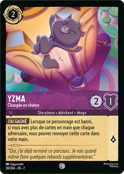 Carte Disney Lorcana Chapitre 7 Yzma - Changee en chaton 059/204 Commune FR - Image 1