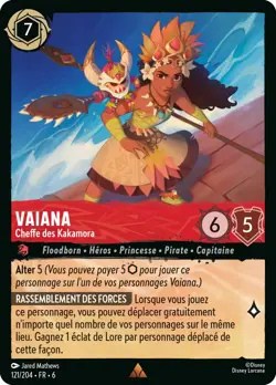 Carte Disney Lorcana Chapitre 6 Vaiana - Cheffe des Kakamora 121/204 Rare FR - Image 1