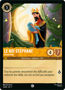 Carte Disney Lorcana Chapitre 7 Le Roi Stephane - Jeune papa 003/204 Commune FR - Image 1