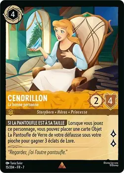 Carte Disney Lorcana Chapitre 7 Cendrillon - La bonne personne 015/204 Rare FR - Image 1
