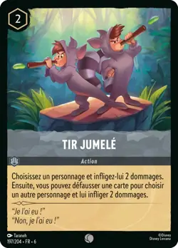 Carte Disney Lorcana Chapitre 6 Tir jumele 197/204 Commune FR - Image 1