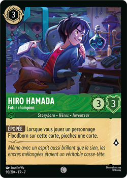 Carte Disney Lorcana Chapitre 7 Hiro Hamada - Futur champion 090/204 Commune FR - Image 1