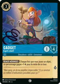Carte Disney Lorcana Chapitre 6 Gadget - Esprit creatif 139/204 Commune FR - Image 1