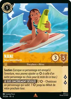Carte Disney Lorcana Chapitre 6 Nani - Sœur bienveillante 019/204 Rare FR - Image 1