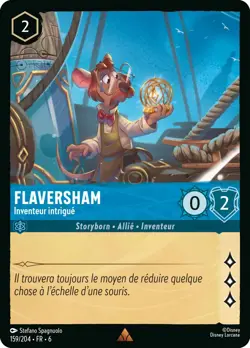 Carte Disney Lorcana Chapitre 6 Flaversham - Inventeur intrigue 159/204 Rare FR - Image 1