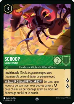 Carte Disney Lorcana Chapitre 5 Scroop - Odieux mutin 082/204 Super Rare FR - Image 1