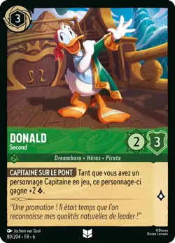 Carte Disney Lorcana Chapitre 6 Donald - Second 080/204 Peu Commune FR - Image 1
