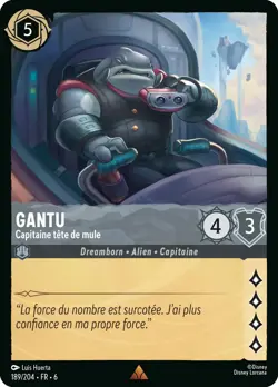 Carte Disney Lorcana Chapitre 6 Gantu - Capitaine tete de mule 189/204 Rare FR - Image 1