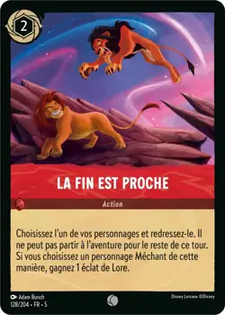 Carte Disney Lorcana Chapitre 5 La fin est proche 128/204 Commune en Francais - Image 1