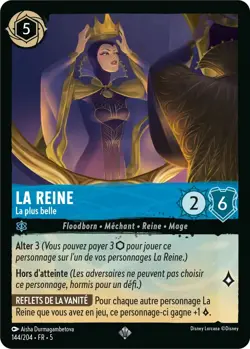 Carte Disney Lorcana Chapitre 5 La Reine - La plus belle 144/204 Super Rare FR - Image 1