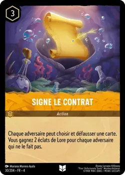 Carte Disney Lorcana Chapitre 4 Signe le Contract 030/204 Peu Commune FR - Image 1