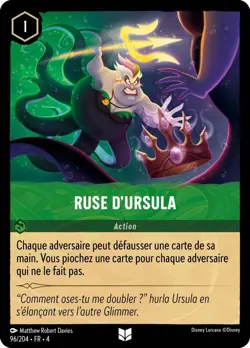 Carte Disney Lorcana Chapitre 4 Ruse d'Ursula 096/204 Peu Commune FR - Image 1