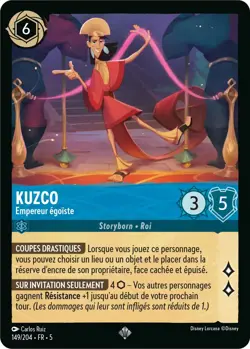 Carte Disney Lorcana Chapitre 5 Kuzco - Empereur egoiste 149/204 Super Rare FR - Image 1