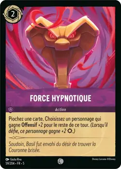 Carte Disney Lorcana Chapitre 5 Force hypnotique 059/204 Commune en Francais - Image 1