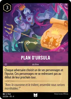 Carte Disney Lorcana Chapitre 4 Plan d'Ursula063/204 Peu Commune FR - Image 1