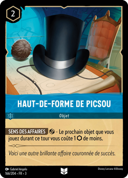 Carte Disney Lorcana Chapitre 3 Haut-de-Forme de Picsou 166/204 Peu Commune FR - Image 1