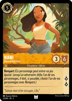 Carte Disney Lorcana Chapitre 3 Nani - Soeur protectrice 012/204 Peu Commune FR - Image 1