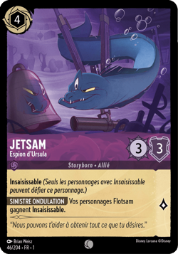 Carte Disney Lorcana Chapitre 1 Jetsam - Espion d'Ursula 46/204 Commune FR - Image 1