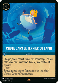 Carte Disney Lorcana Chapitre 2 Chute Dans Le Terrier Du Lapin 162/204 Rare FR - Image 1