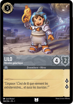 Carte Disney Lorcana Chapitre 1 Lilo - Heroine galactique 184/204 Peu Commune FR - Image 1