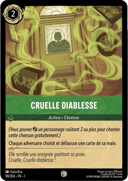 Carte Disney Lorcana Chapitre 1 Cruelle Diablesse 98/204 Commune en Francais - Image 1