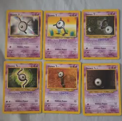 Nintendo Pokemon TCG Neo Discovery Unown Lot of 6 Unlimited 2001 English - Image 1