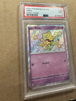 2024 POKEMON PAF EN-PALDEAN FATES SHINY RARE #148 ABRA PSA 9 - Image 2