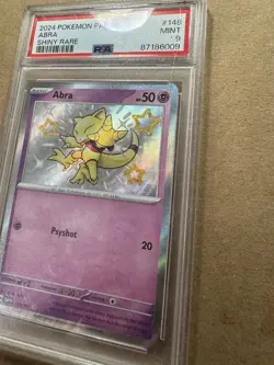 2024 POKEMON PAF EN-PALDEAN FATES SHINY RARE #148 ABRA PSA 9 - Image 3