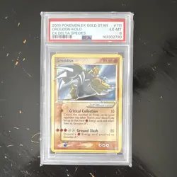 Pokemon 2005 EX Delta Species Groudon Star Gold Star Holo 111/113 PSA 6 EN - Image 1
