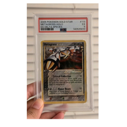 Pokemon Gold Star Metagross Holo EX Delta Species #113 PSA 5 2005 Trading Card - Image 1
