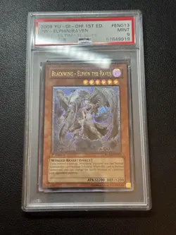 Yu-Gi-Oh! Blackwing - Elphin The Raven RGBT-EN013 Ultimate 1st PSA 9 Pop 4 - Image 1