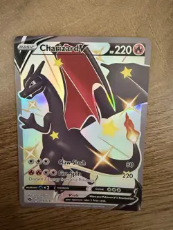 Shiny Charizard V Champion's Path 079/073 Holo Custom Handmade Fan Art Card - Image 1