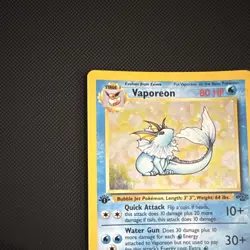 WotC Vaporeon Jungle 12/64 Holo Rare 80 HP English Pokemon TCG Card - Image 3