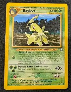 Pokemon Bayleef Neo Genesis Unlimited 29/111 MP - Image 1